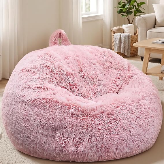 Stuffed Animal Storage Bean Bag Chair Cover, Soft Bean Bag Cover