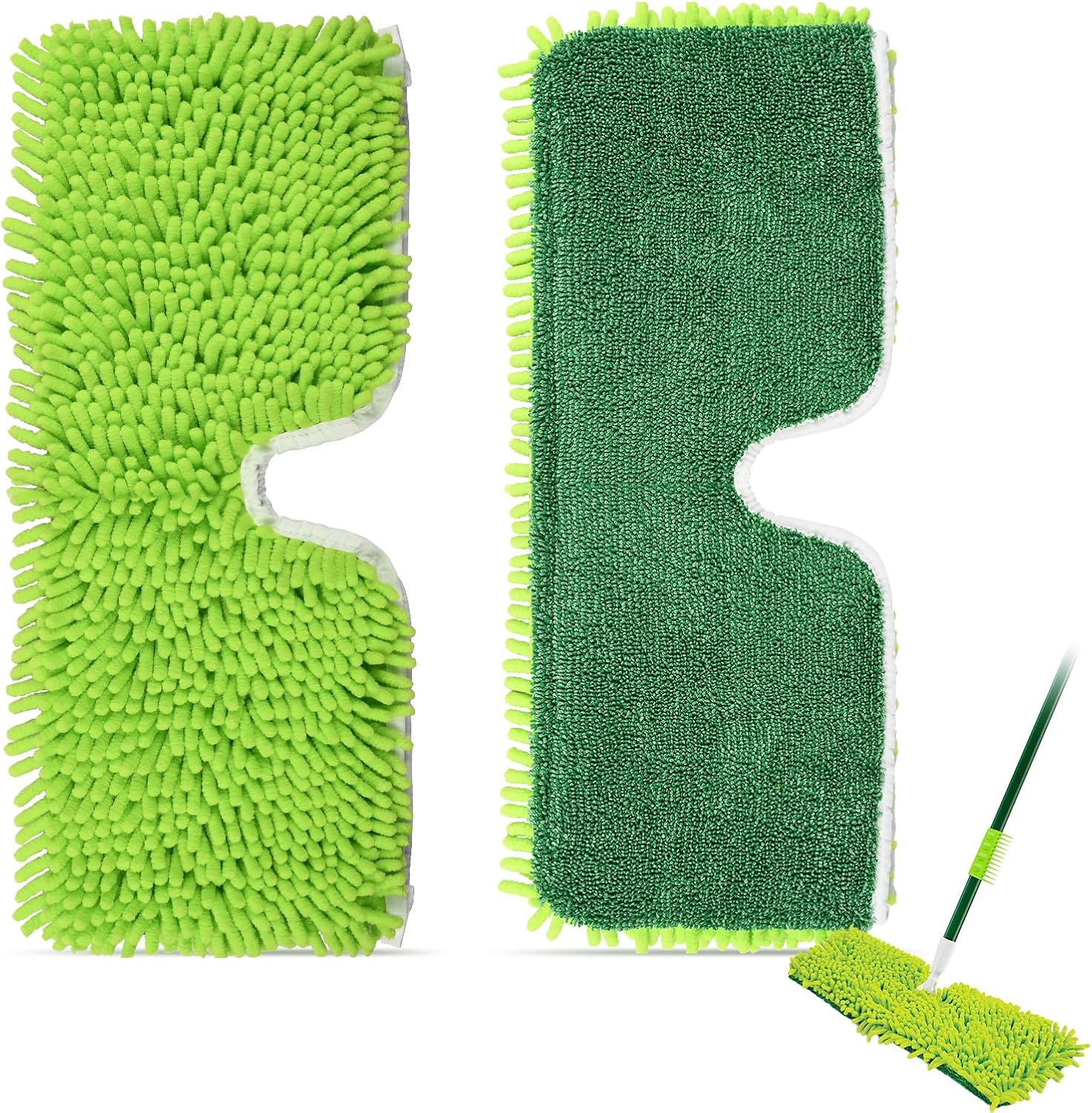 2 Pack 2-Sided Microfiber Mop Refill Heads for Libman 18 2-Sided Microfiber Dust Mop