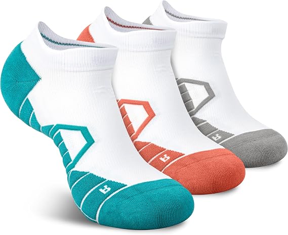 Hylaea Mens Coolmax Athletic Running Socks with Cushion Low Cut No Blisters