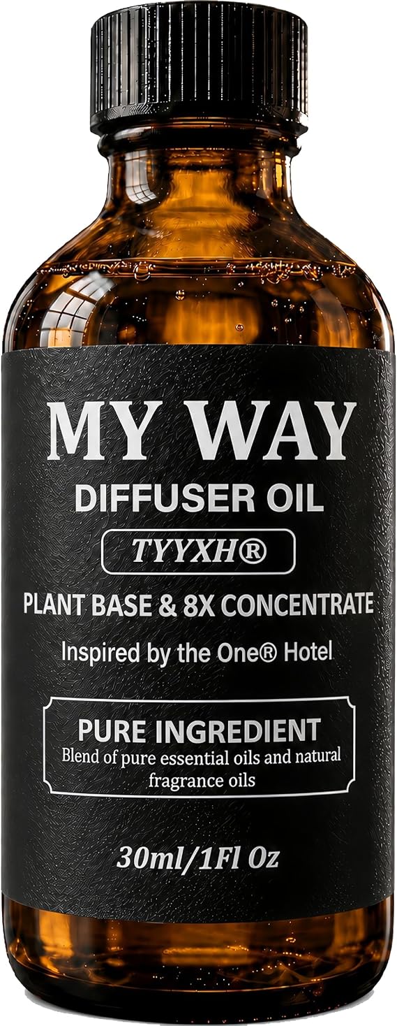 My Way Diffuser Oil Inspired by 1 Hotel Miami Beach 1 Fl Oz Glass Bottle | Fragrance and Essential Oil Blend | For Waterless & Cold-Air Diffusers | Sandalwood, Cedarwood, Iris, Leather