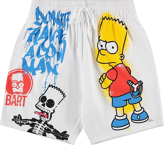 The Simpsons Bart Simpson, Simpsons Men's Lounge Pants/Boxer Shorts Officially Licensed Soft Comfortable Fit | Fun Character Design