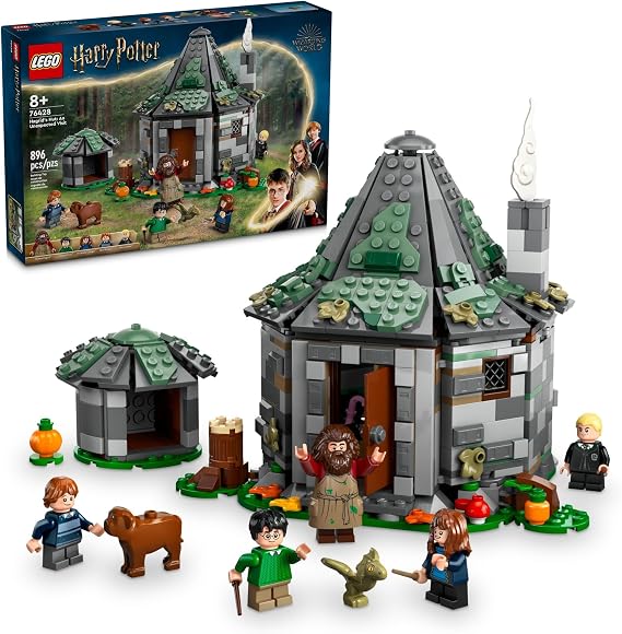 LEGO Harry Potter Hagrid's Hut: an Unexpected Visit - Harry Potter Toy for Boys & Girls Ages 8+ Kids Building Toys W/Buildable House, 7 Minifigures & Dragon - 76428