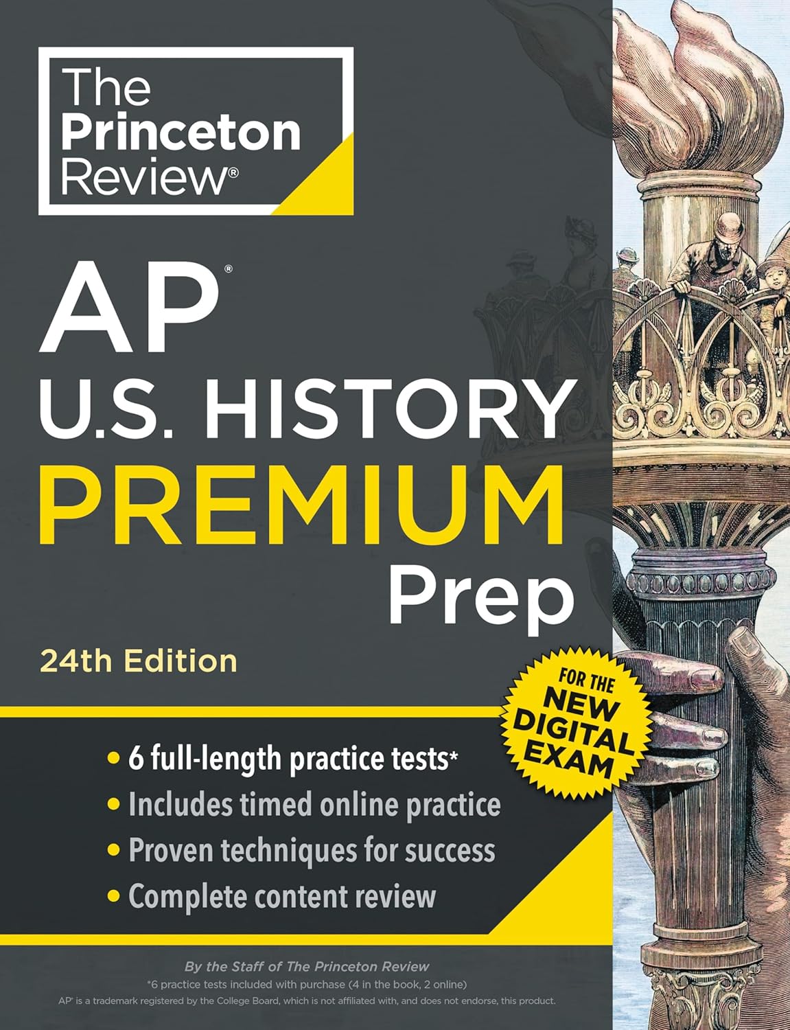 Princeton Review AP U.S. History Premium Prep, 24th Edition: 6 Practice Tests  Digital Practice Online  Content Review College Test Preparation 24th Edition