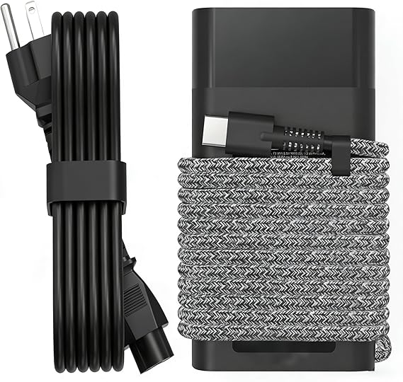 65W USB C Slim Laptop Charger Compatible with HP Laptop Charger HP Spectre X360 Elitebook Envy Omnibook Chromebook Elite Dragonfly ProBook Zbook Fast Charing Type C AC Adapter Power Cord Supply