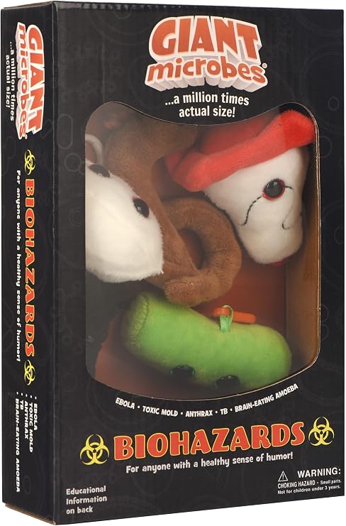 GIANT MICROBES Biohazards Gift Box, Microbiology Gift, Medical Gag Gifts Funny, Doctor Gifts, Bacteria Plushy, Virus Plush Toy, plushie Keychain, Bag Charms