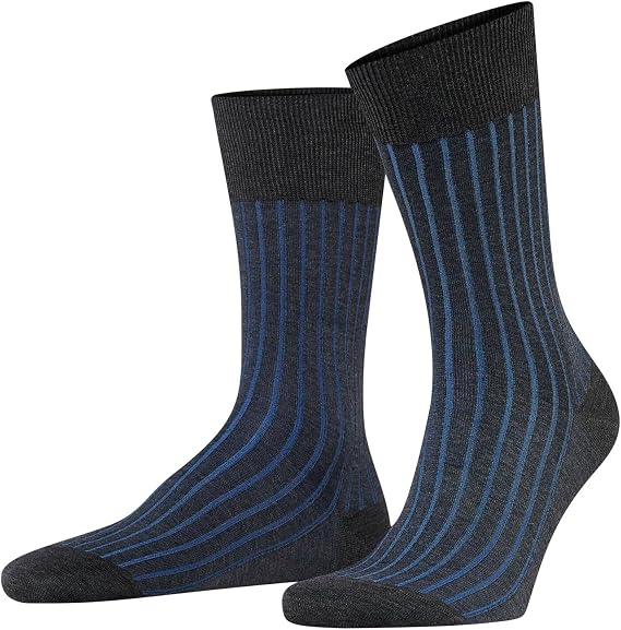 FALKE Men's Shadow Striped Dress Socks, 1 Pair