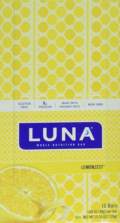 Clif Bar Luna Bar,og3,lemon Zest, 1.69 Oz