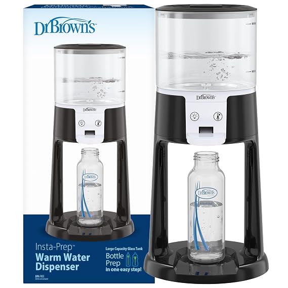 Dr. Brown's Insta-Prep Warm Water Dispenser with Glass Tank, Black