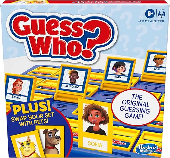 Hasbro Gaming Guess Who? Plus Board Game with People & Pet Cards