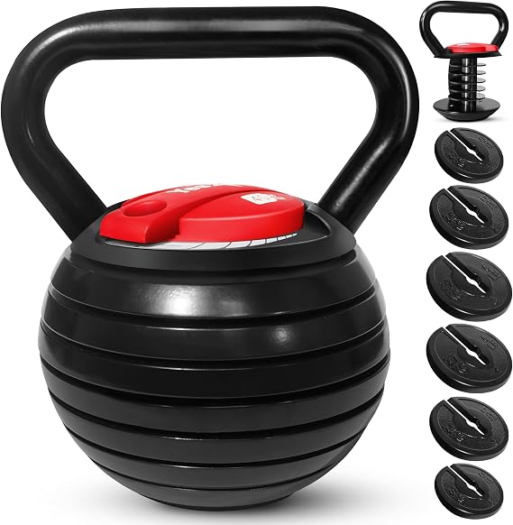Yes4All Adjustable Kettlebell Handle for Dumbbells Weight Plates Swing Barbell Ball Weight