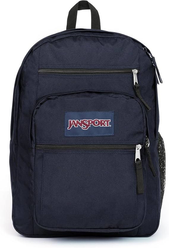 JANSPORT BIG STUDENT Large Backpack, 15 inch laptop compartment, Navy (Blue)