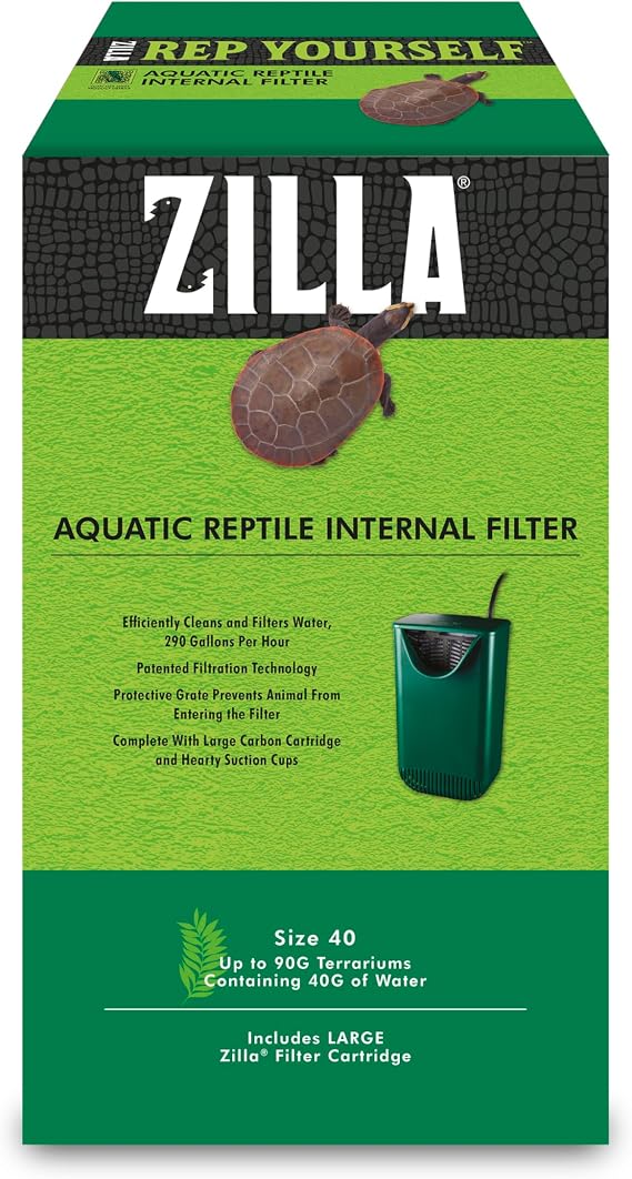 Zilla Aquatic Reptile Internal Filter for Turtles and Amphibians, Medium
