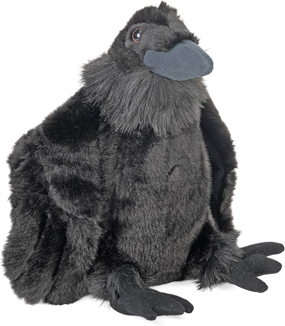 Wild Republic Raven Plush, Cuddlekins, Stuffed Animal, Soft Toy, Gifts for Kids, 12 Inches