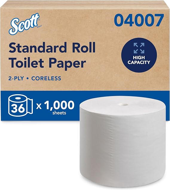 Scott Professional Coreless Toilet Paper, Bulk, 36 Rolls (04007)