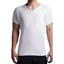 Sweat Proof Undershirts with Sweat Pads, Deep V Neck, Ultra Soft
