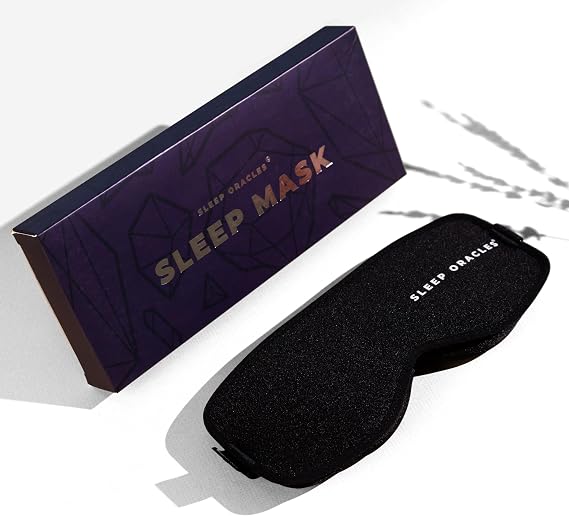 Sleep Oracles 100% Blackout Sleep Mask for Side Sleepers & Lash Extensions | Zero Eye Pressure 3D Eye Mask for Sleeping, Black Eye Mask for Travel or Blindfold | Men & Women Travel Essentials