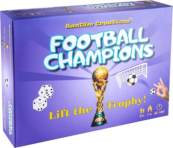 Football Champions Board Game - Family Board Games for Teens 14+ and Adults - Soccer Strategy Board Game Ages 14+ Sports Trivia Game for 1-4 Players - Limited 2023 Cup Edition
