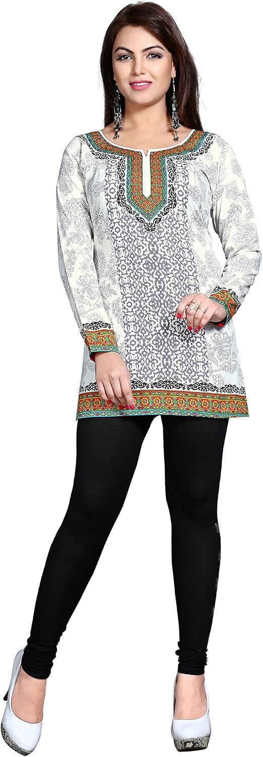 Maple Clothing Short Kurti Indian Tunic Top Women's Printed Kurta India Apparel