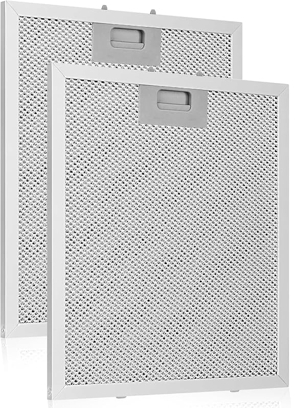 2 Pack 5-Layer Aluminium Cooker Hood Filter, 320x260mm, Modern Style, Compatible with Many Leading Range Hoods