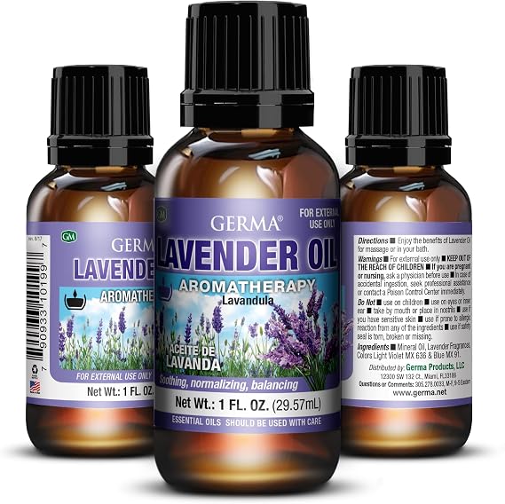 Lavender Oil For Body Massage and Bath Aromatherapy 1 oz QTY 3 Aceite de Lavanda