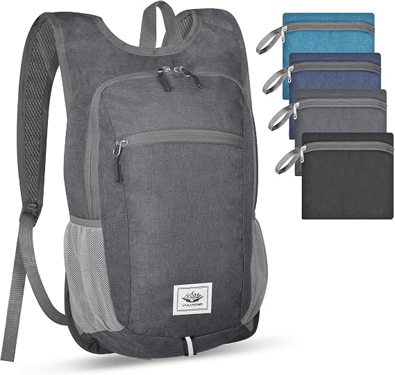 Hiking Backpack Small Lightweight Packable Foldable foldable backpack Packable Camping Hiking for Backpack (Dark Gray)