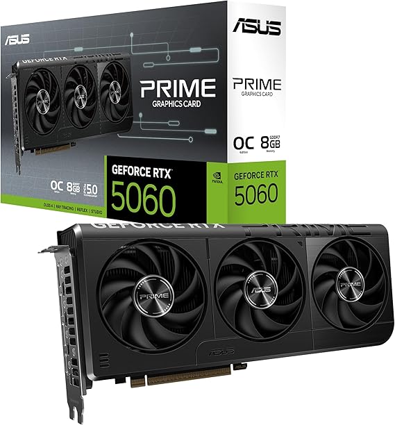 ASUS PRIME GeForce RTX 5060 8GB GDDR7 OC Edition Gaming Ekran Kartı