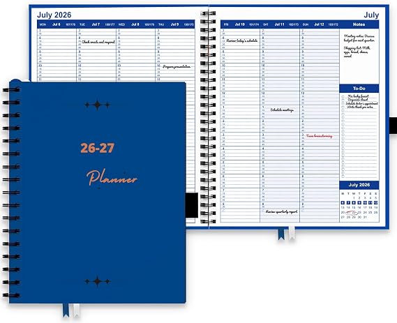 Hourly Planner 2026-2027 by StriveZen, July 2026 - December 2027, Weekly Appointment Book, Daily Scheduling Calendar, Medical, Business, 15 minutes, Pockets, Large, HARDCOVER, 8.5x11