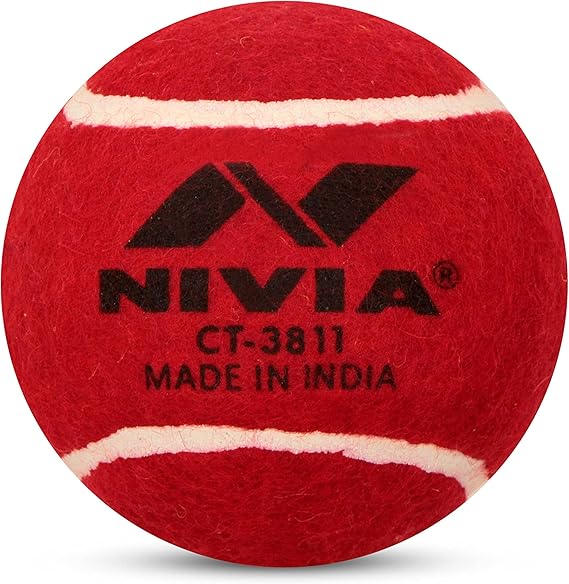 Nivia Heavy Tennis Ball Cricket Ball (Pack of 12)