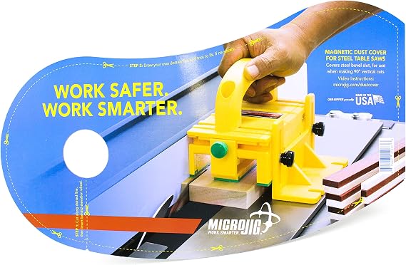 MICROJIG GRR-RIPPER MDC-17 Micro Jig Magnetic Dust Cover For Steel Table Saws, Blue