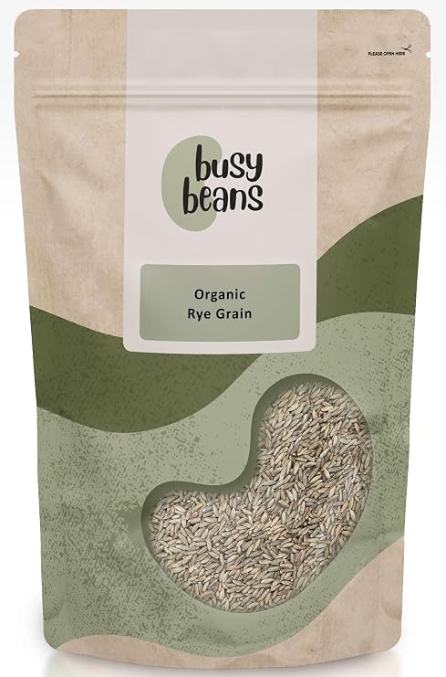 Organic Rye Grain - Certified Organic - by Busy Beans Organic (1kg)