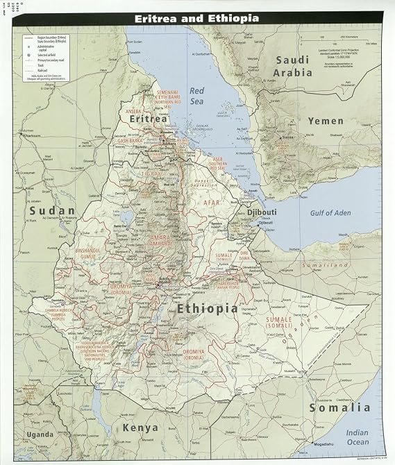 Gifts Delight Laminated 24x28 Poster: Economic Map - Ethiopia Introduction