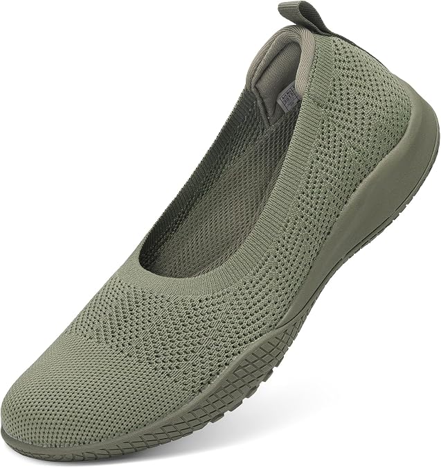 LEDINEY Women's Flats Slip On Go Walk Shoes for Women Comfortable Walking Sneakers Knit Low Wedge Dressy Ballet Shoes Zapatos para Mujer