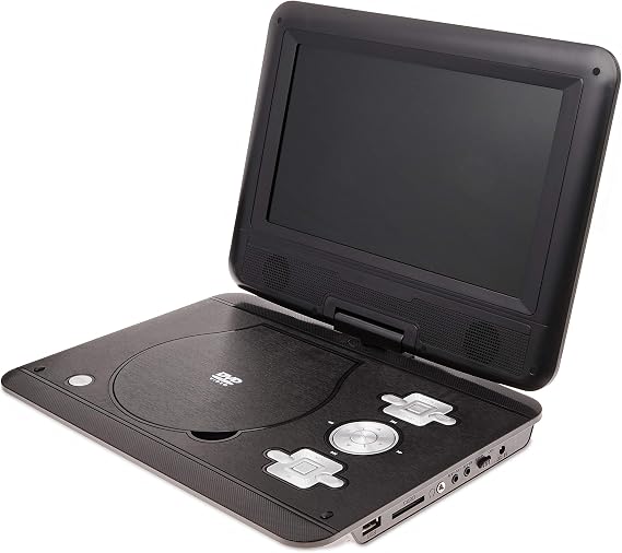 ONN 10" Portable DVD and Media Player with USB, Aux 3.5mm, 5-hr Battery 180 Degree Swivel Screen 100008691