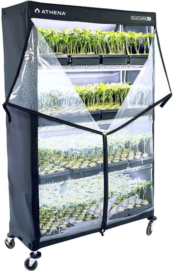 Athena Culture VPDome Indoor Greenhouse for Seed Starting, Plant Propagation & Cloning | Durable Fabric Humidity Dome for 48x72x18 Wire Rack (Rack Not Included)