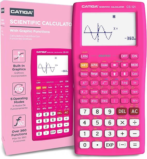 CATIGA Scientific Calculators with Graphic Functions, Graphing Calculators with Multiple Modes, Scientific Calculators for Students, High School or College Courses, Calculadora Cientifica, CS-121