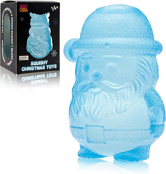 Christmas Santa Squishy Fidget Toy, Slow Rebound Stress Relief Squeeze Toy, Tactile Anxiety Relief Desk Fidget for Adults, Festive Holiday Stocking Stuffer Gift