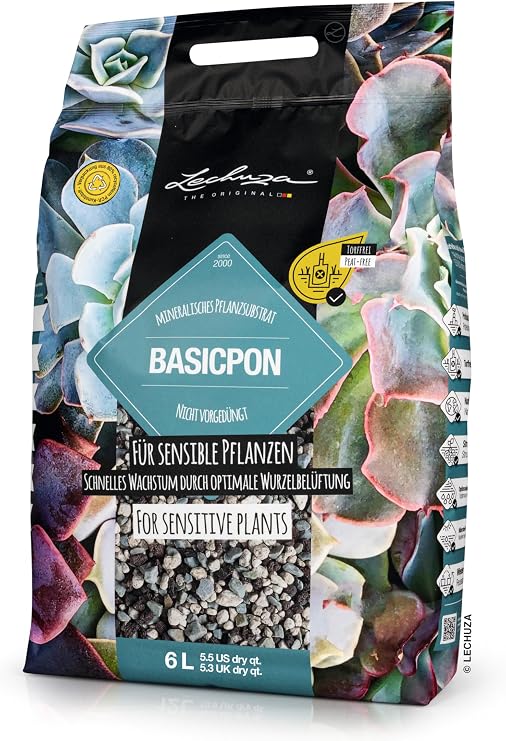 LECHUZA BASICPON Fertilizer-Free Mineral Soil, 1.4 US Dry gal
