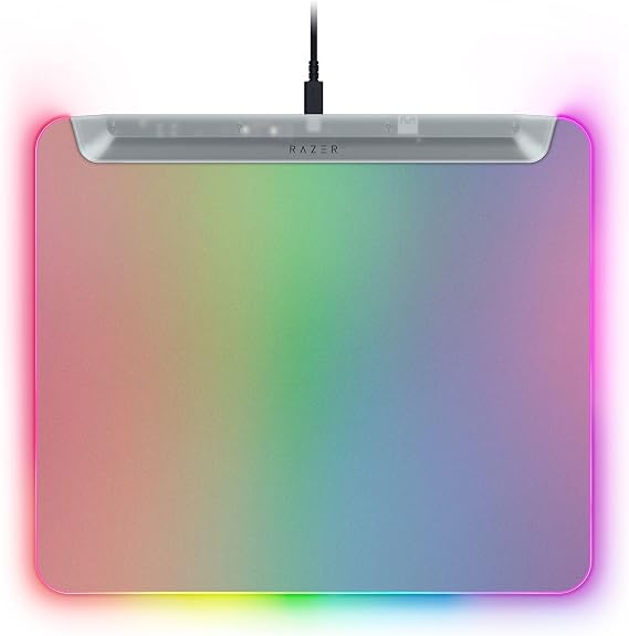Razer Firefly V2 Pro Phantom White - Tamamen aydınlatmalı oyun mouse pad'i - Chroma RGB - Mikro dokulu yüzey - Kaymaz taban - USB hub - 360 x 278 mm | Phantom White Edition