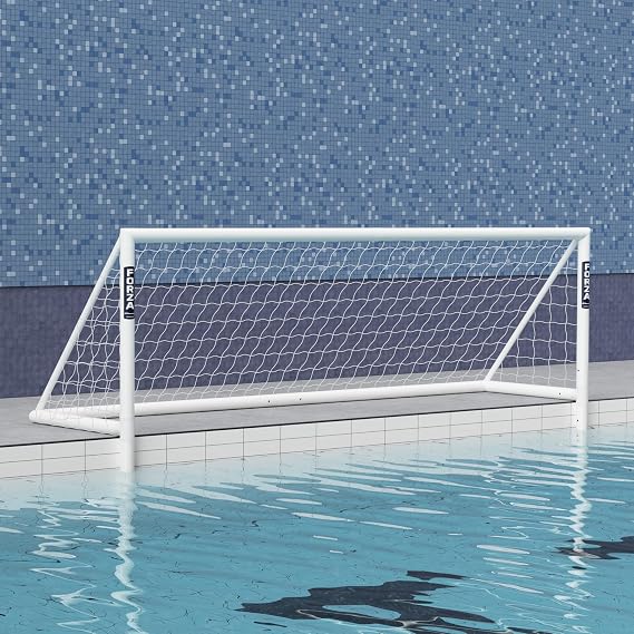 FORZA PVC Water Polo Goal - 3x Durable uPVC | Regulation Sizes (Pair, FINA Regulation Full Size Goal)