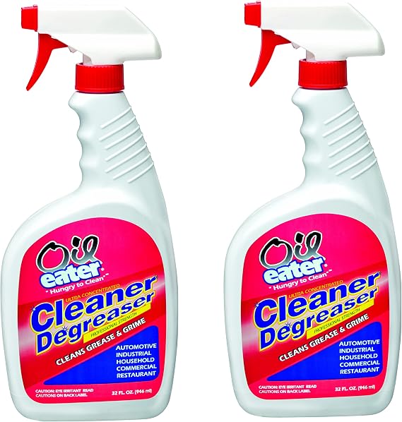 Oil Eater Original 32 oz All-Purpose Cleaner and Degreaser - Dissolve Grease & Oil Stains - Automotive, Kitchen and Outdoor Pack of 2