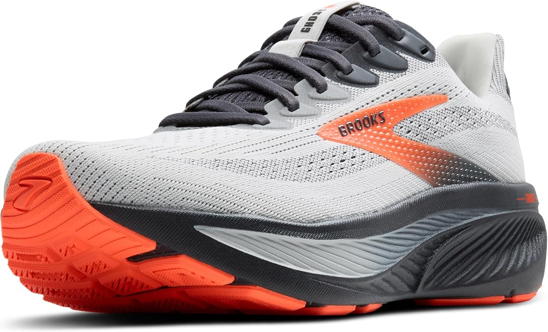 Brooks メンズ Ghost 17 ニュートラル ランニングシューズ, オイスターマッシュルーム/オレンジ/エボニー, 12.5 Narrow