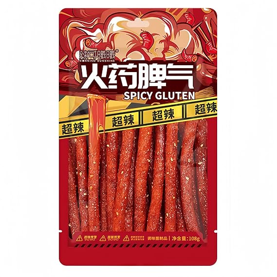 MKSDDF-108g3.81oz Latiao Chinese Spicy Sticks Chinese Food Latio Spicy Strips Spicy Sticks Chinese Snacks-Office Snacks Casual Snacks Party Snacks Spicy sticks108g