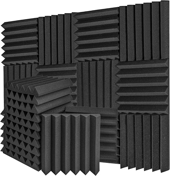 Sound Proofing Panels 24 Pack, Acoustic Foam Panels 2"x12"x12", Sound Absorbing Panels Soundproof Sound Insulation Absorption for Home, Studio, Office,Acoustical Treatments
