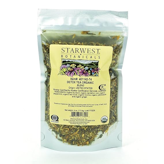 Starwest Botanicals Organic Detox Tea, 4 Ounces