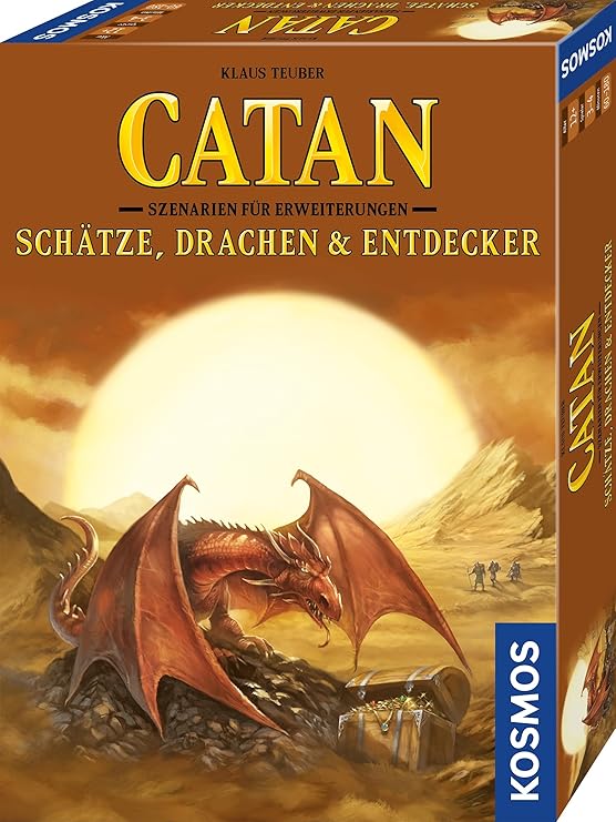 Kosmos Catan Treasures Dragons and Explorers Scenarios for Expansions Playable with the expansion sailors or a combination of the expansions sailors and cities and knights