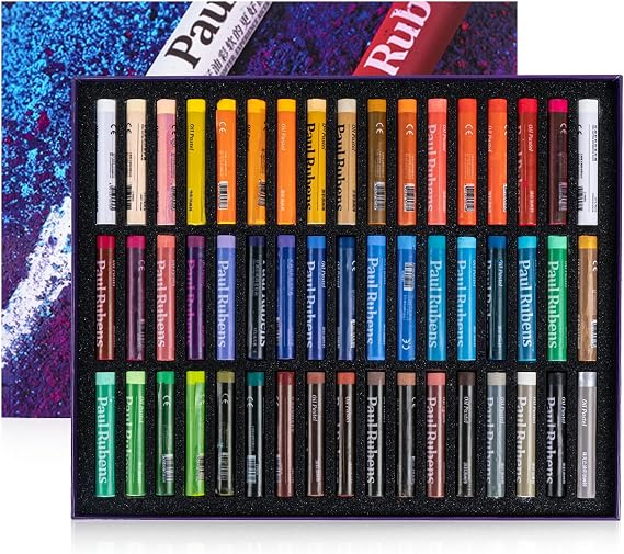 Paul Rubens Artist Oil Pastels 50 Colors Vibrant and Creamy Soft Oil Pastel Set Oil Pastels Crayons Art Supplies Painting Drawing | Vibrant, creamy oil pastel, ultra soft and blendable. Great for sketching, decorative art and a variety of painting projects