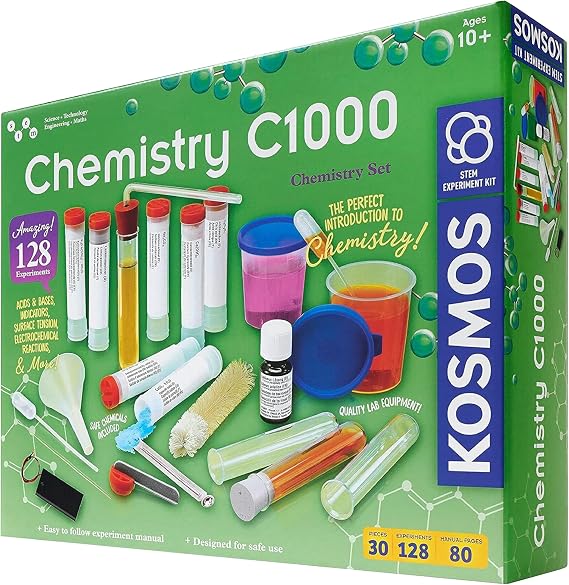 Thames & Kosmos Chemistry C1000 | STEM Science Kit for Kids Age 10+ | Learn Chemistry Concepts & Lab Equipment | Hands-On Experiments for Young Scientists