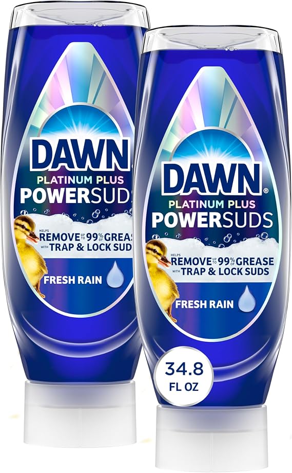 Dawn Platinum Plus PowerSuds Liquid Soap 2 x 17.113ml Bundle EZ Squeeze Bottle