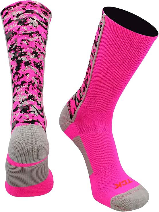 TCK Athletic Crew Socks Digital Camo Football Basketball Lacrosse