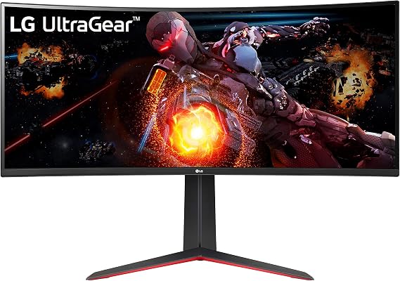 LG Ultragear QHD 34-Inch Curved Gaming Monitor 34GP63A-B, VA with HDR 10 Compatibility and AMD FreeSync Premium, 160Hz, Black